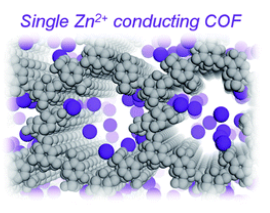A single-ion conducting covalent organic framework for aqueous rechargeable Zn-ion batteries